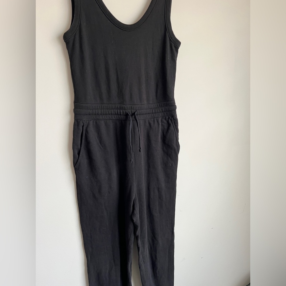 Everlane French Terry Black Jumpsuit - Size Small - Organic Cotton - Picture 5 of 8